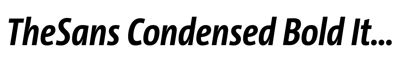 TheSans Condensed Bold Italic